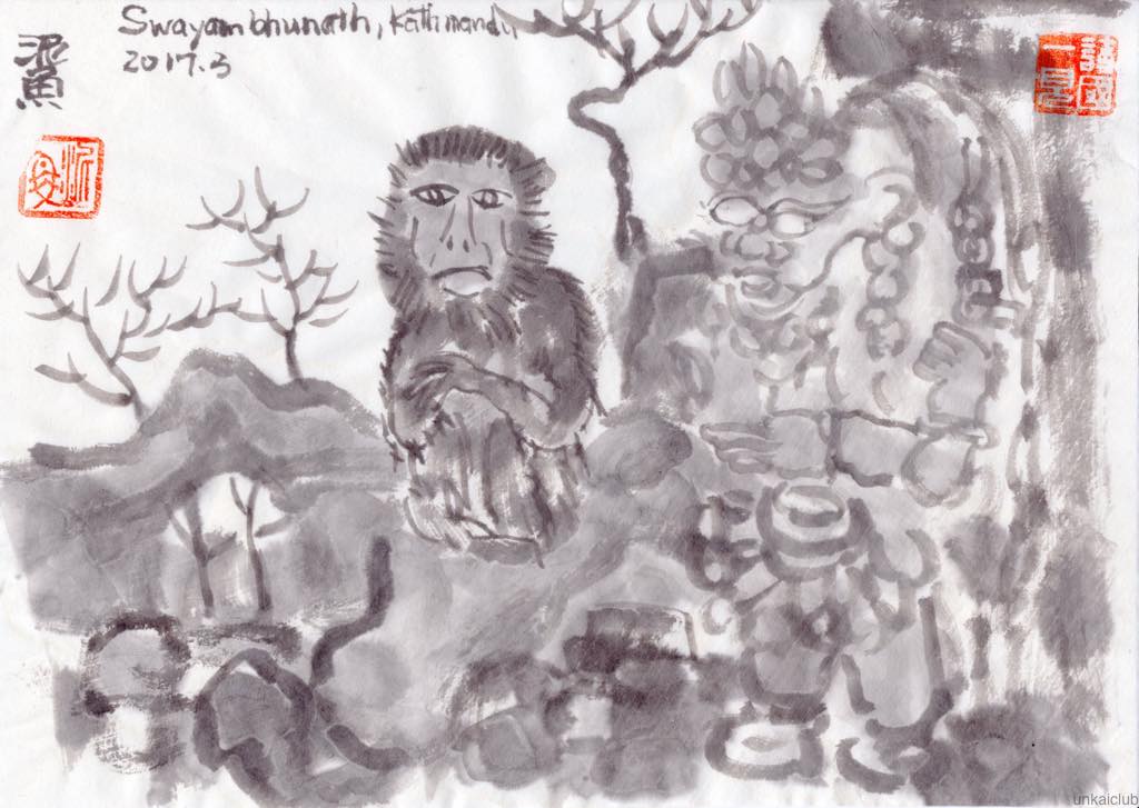 高山病爺さんがエベレスト街道を通ってエベレストを見に行くの記－４９、猿の寺（スワヤンブナート）へ